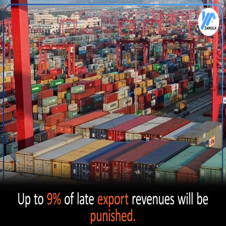 Up to 9% of late export revenues will be punished.