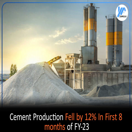 Cement Production Fell by 12% In First 8 months of FY-23