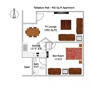 Palladium Mall Garden Town Flat 0ne 1 bed 2nd Floor