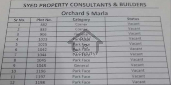 Residential and commercial plots in 2 year installment plan Orchard
