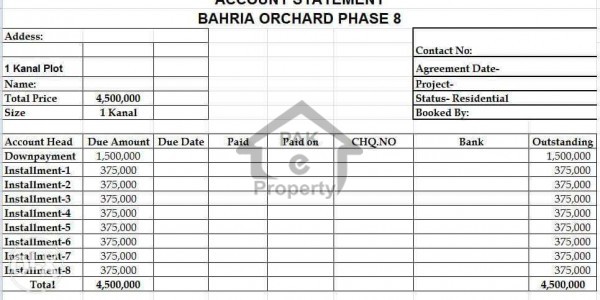 Residential and commercial plots in 2 year installment plan Orchard