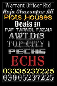 PLOTS FOR SALE IN  IN PECHS  ISLAMABAD