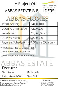 Bahria Enclave Islamabad Homes on Easy Installment