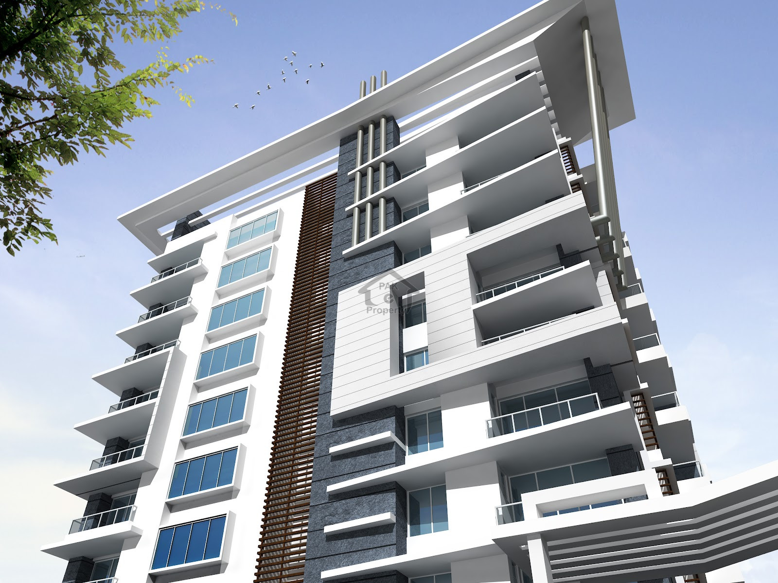 Brand New 3 Bedrooms Apartment In Rahat Commercial 1st Floor 3 Side Corner