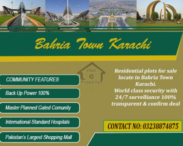 Residential Plots Available For Sale In Precinct 15-B Bahria Town Karachi