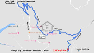 23 Kanals of prime land for sale in Patriata (New Murree) located off Main Patriata Road.