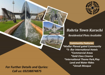 Residential Plots Available For Sale In Precinct 4 Bahria Town Karachi