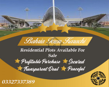 Precinct 1 Bahria town karachi Residential Plots available For Sale