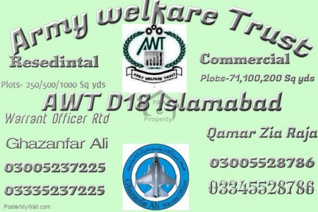 Plots for  Wanted in AWT D18   sang jani Islamabad