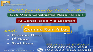 5.75 Marla Constructed Plaza For Sale In Canal Road Faisalabad