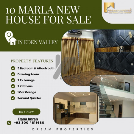 10 Marla New House For Sale In Eden Valley Faisalabad