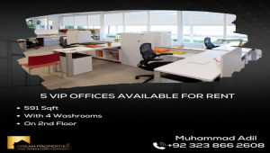 5 Vip Office Available For Rent At Canal Road Near Raza Garden