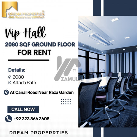 2080 Sqft Vip Hall Available For Rent At Canal Road Faisalabad