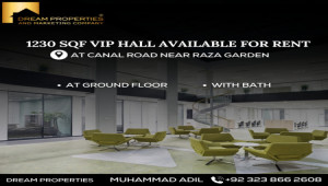 1230 Sqft Vip Hall Available For Rent At Canal Road Faisalabad