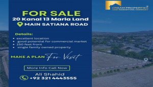 20 Kanal 13 Marla Land Available For Sale main Satiana Road Faisalabad