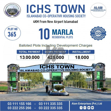 ICHS TOWN 10 Marla Plot for sale