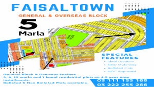 Faisal town Overseas Enclave 5 Marla plot for sale