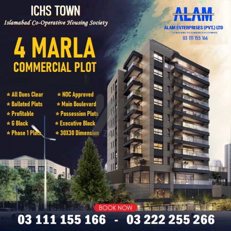ICHS TOWN 4 Marla Commercial Plot for sale