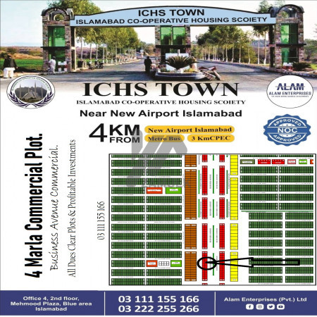 ICHS TOWN 4 Marla Commercial Plot for sale